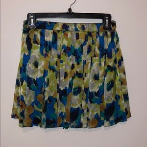 Scoop size petite multicolor floral silk skirt